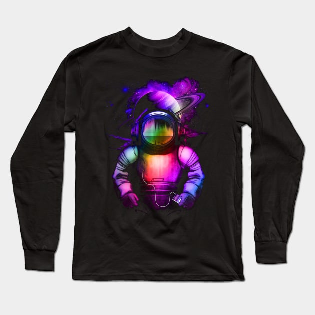 Music in space Long Sleeve T-Shirt by Moncheng